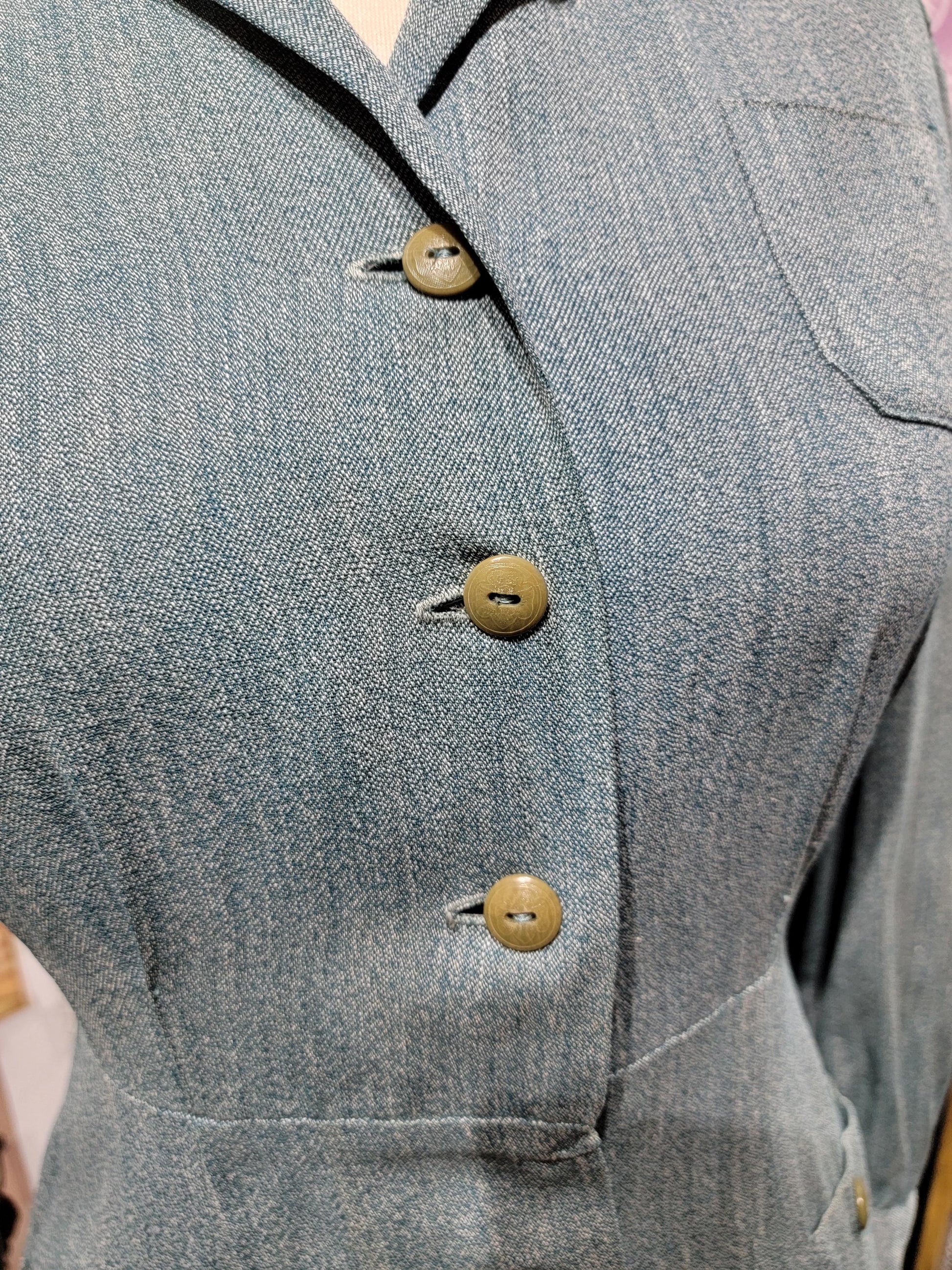 Vintage 1940s Girl Scouts Uniform | Dress | size small | Rayon | Button-up