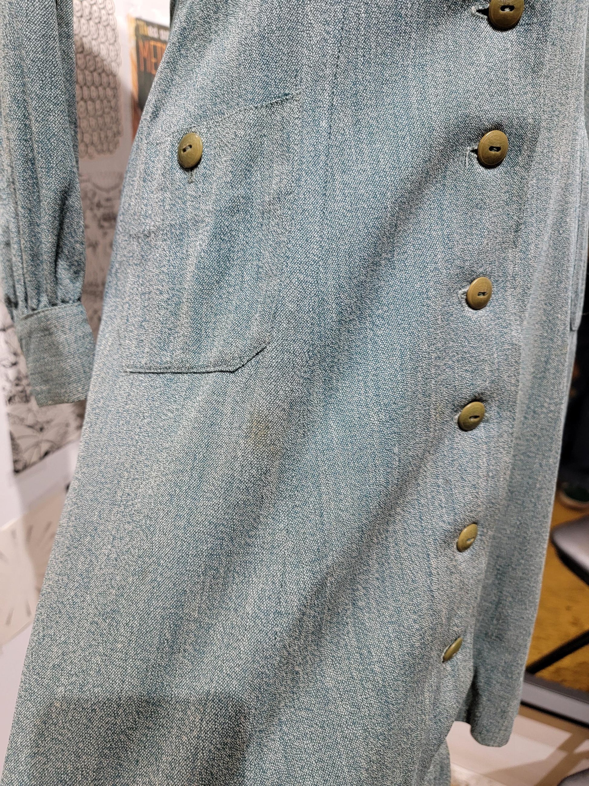 Vintage 1940s Girl Scouts Uniform | Dress | size small | Rayon | Button-up