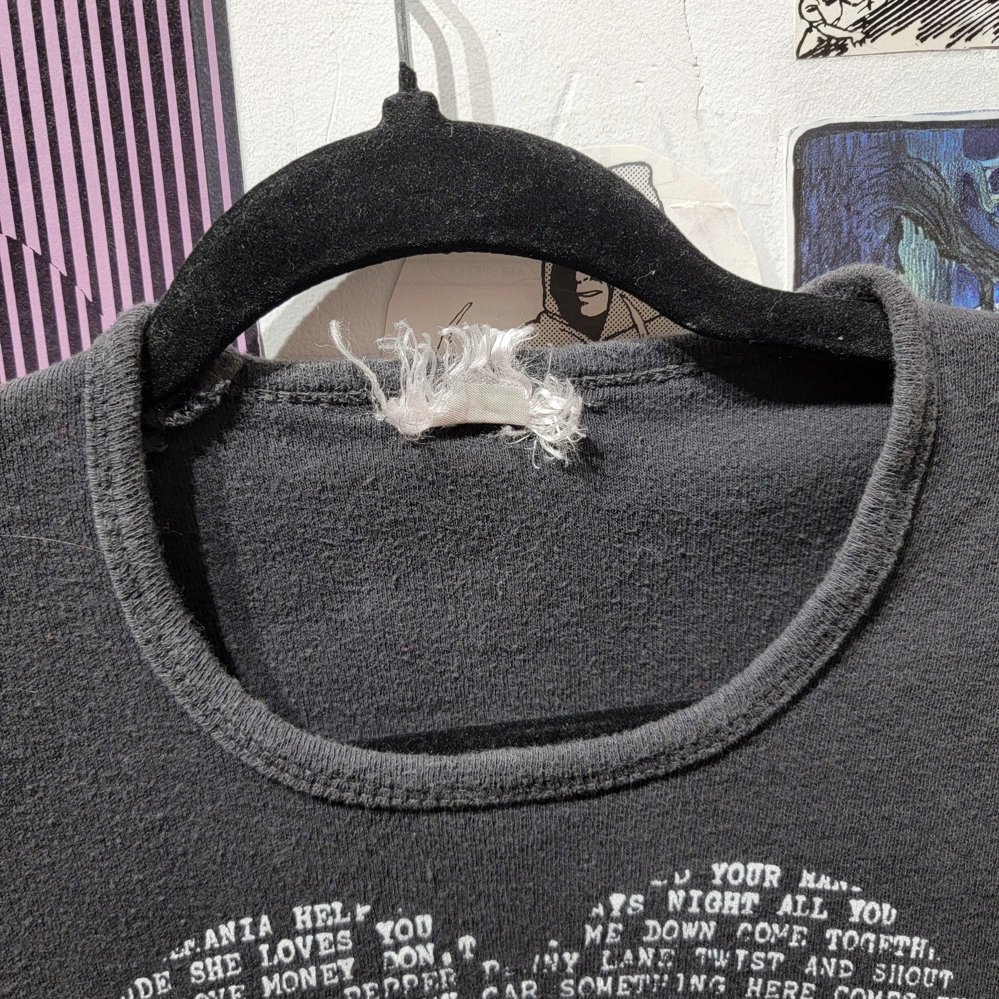 Vintage 1980 John Lennon 'Baby Tee' | Memorial T-shirt | Women's Small | Cap Sleeves