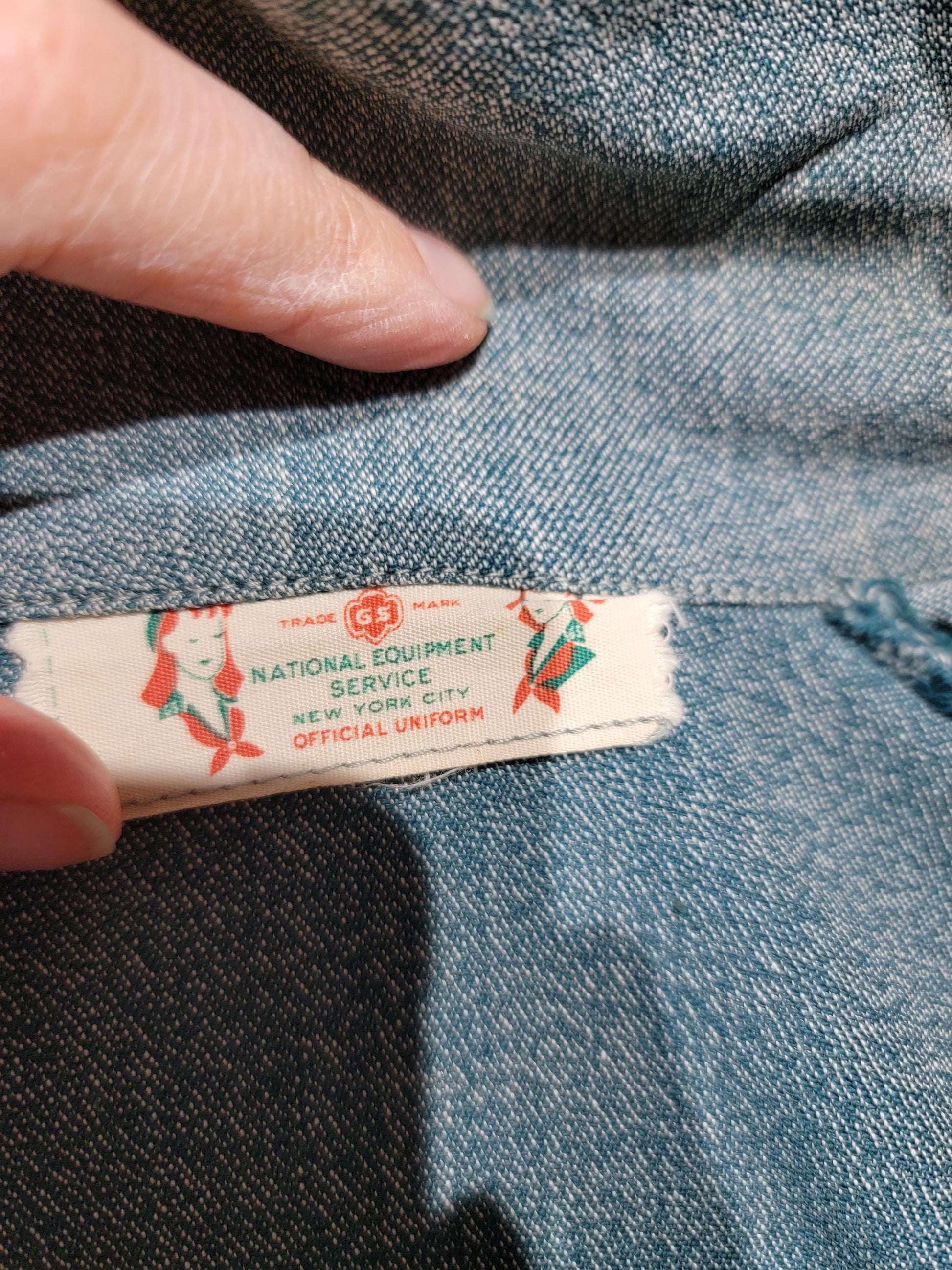 Vintage 1940s Girl Scouts Uniform | Dress | size small | Rayon | Button-up