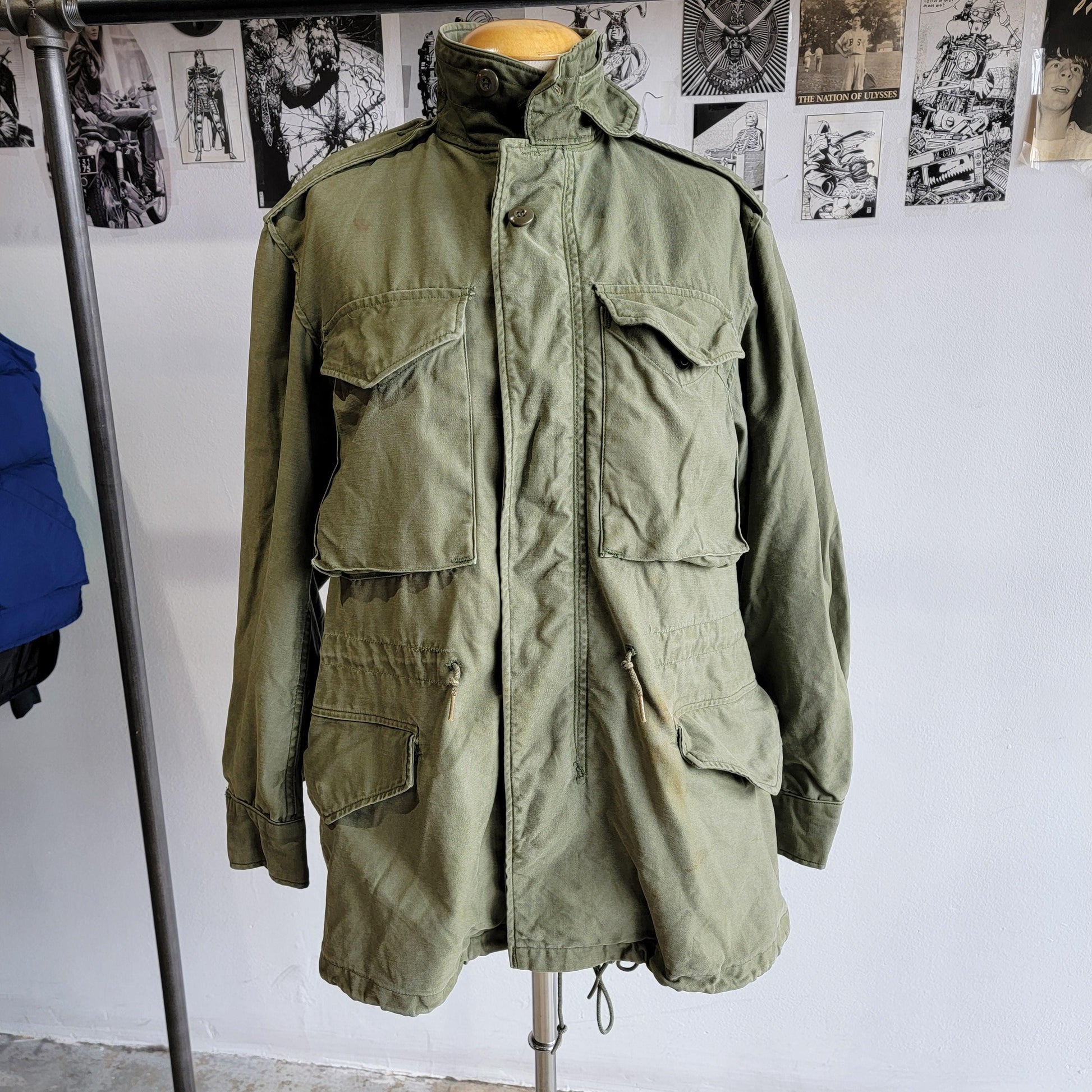 Vintage 1950s Korean War Era m1951 Field COAT | US Military | Size Small