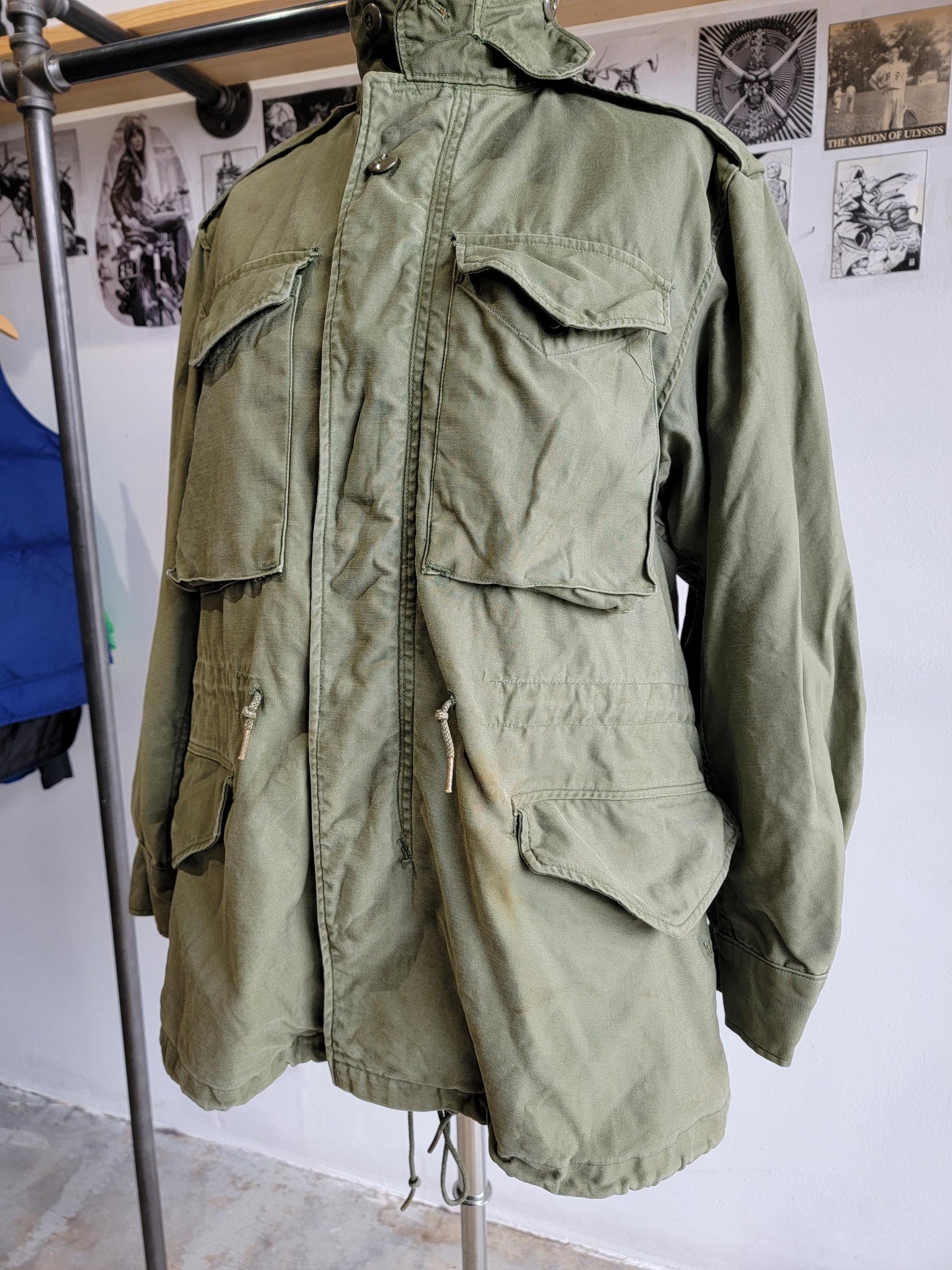 Vintage 1950s Korean War Era m1951 Field COAT | US Military | Size Small