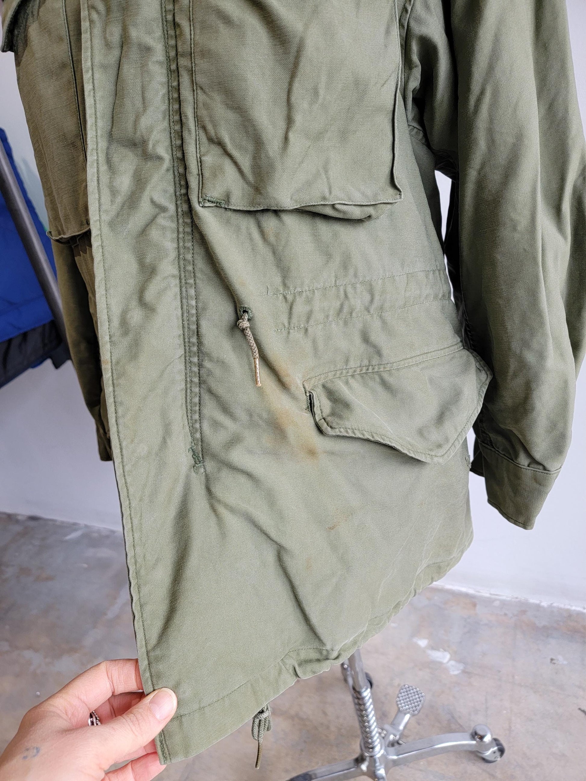 Vintage 1950s Korean War Era m1951 Field COAT | US Military | Size Small