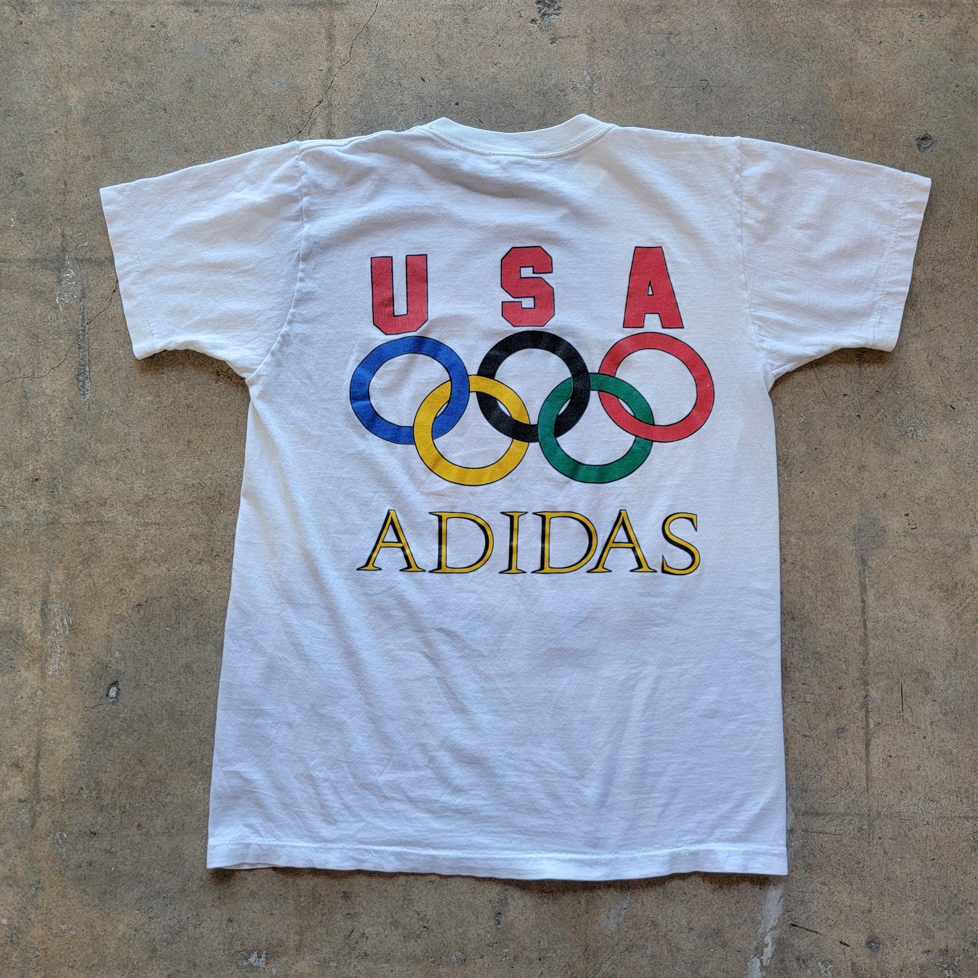 Vintage 1988 USA Olympic Games T-shirt | Size Small | single stitch | Adidas | 2 sided