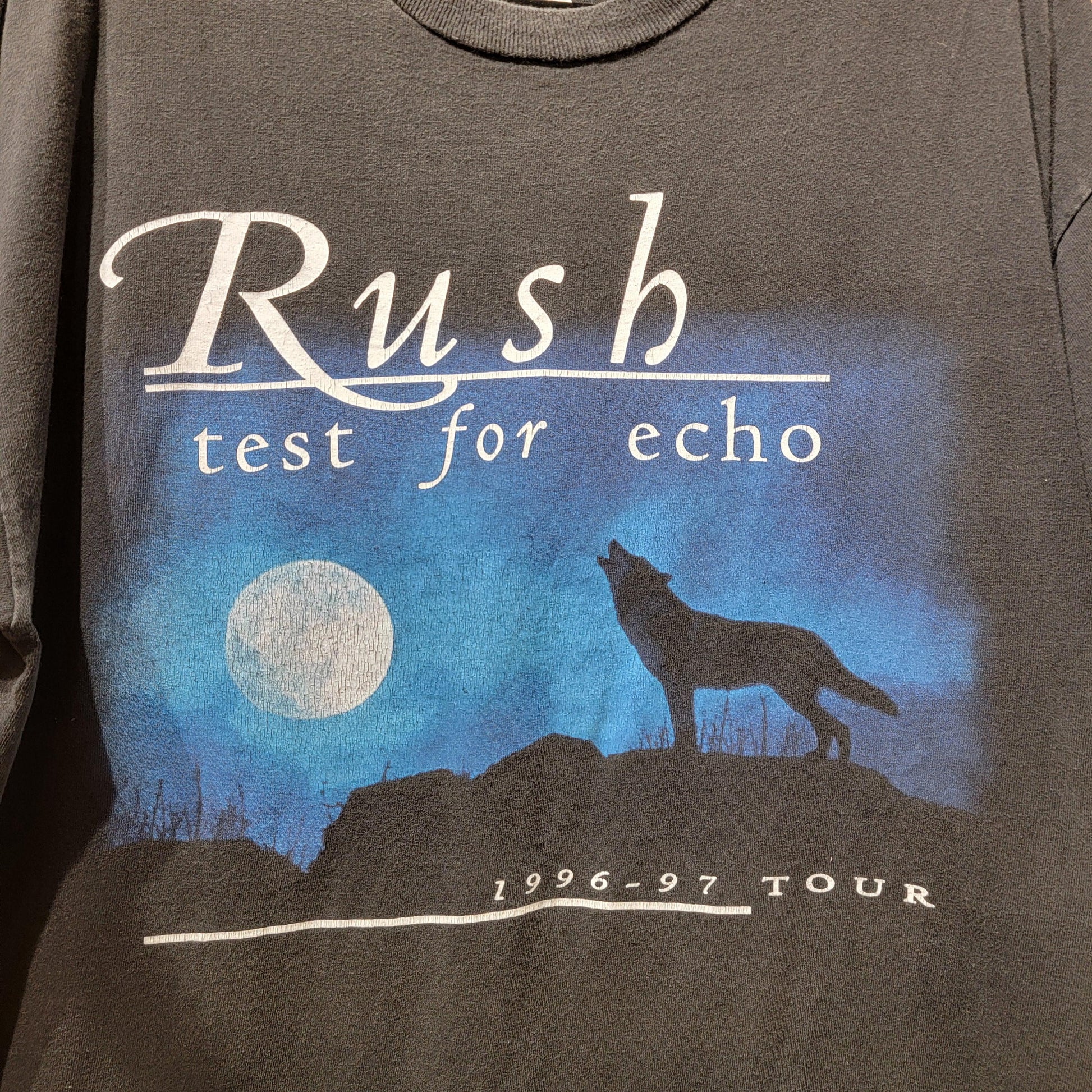 Vintage 1996 - 97 Rush Test of Echo Tour T-shirt | Size XL | Black | Faded