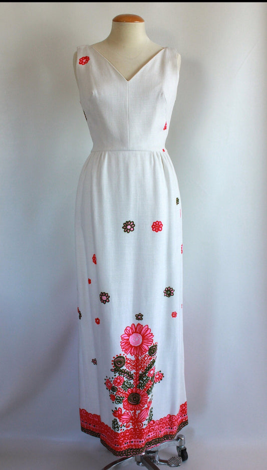 60s Sleeveless Maxi Dress