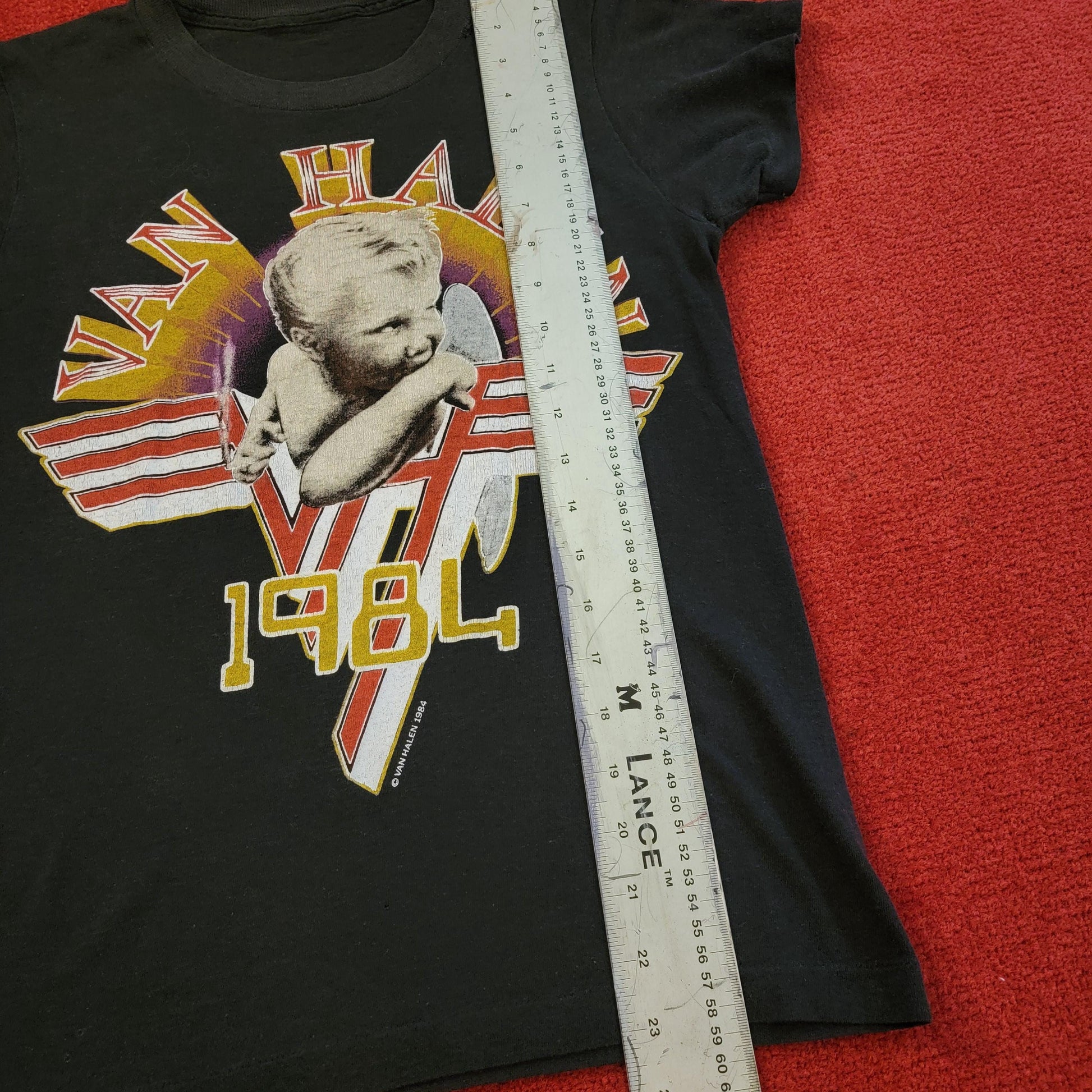 Vintage 1984 Van Halen Tour Tee | Size Small | 2 sided | Thin and Soft