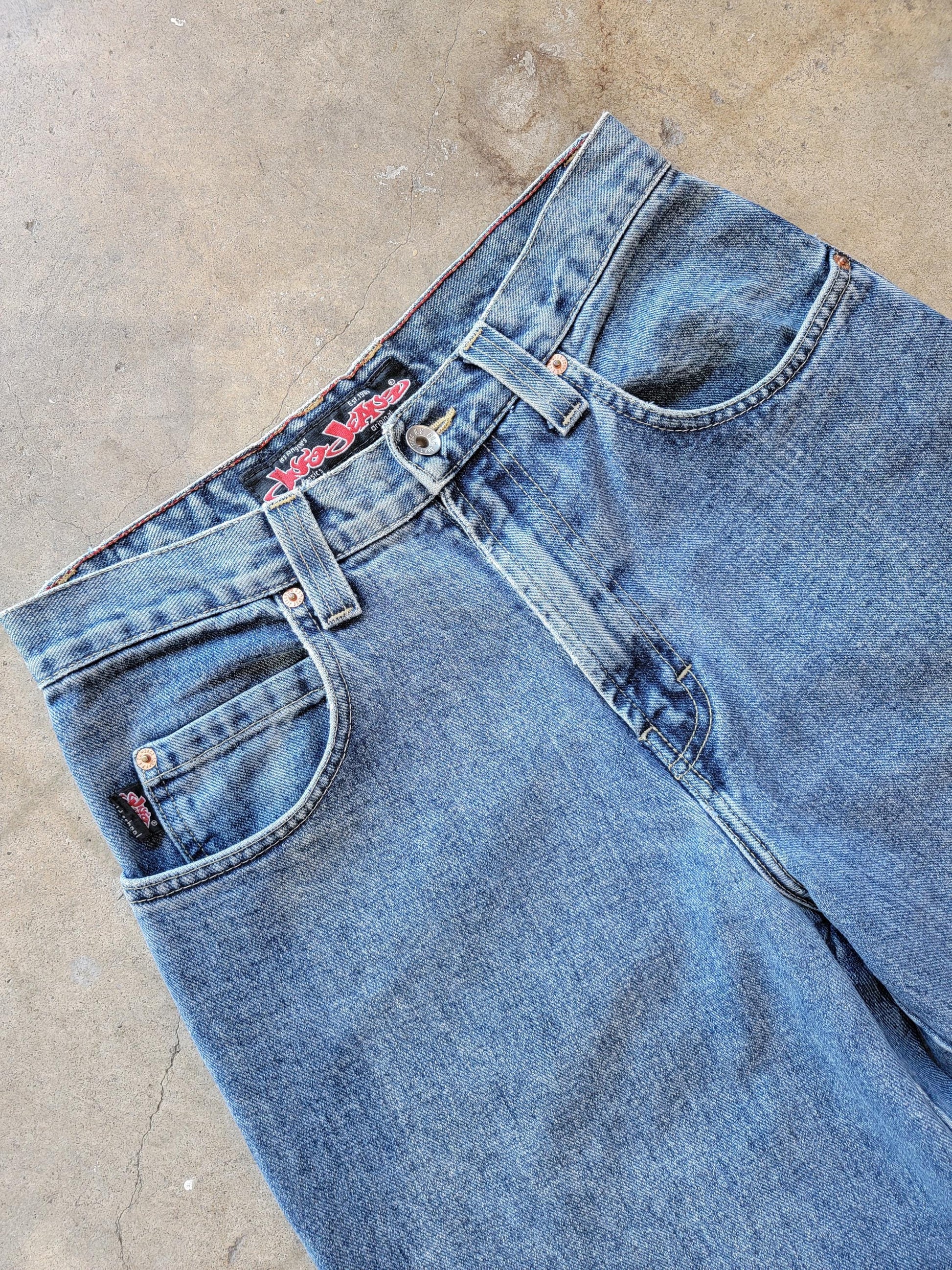 Vintage 90s Jnco Jeans | Funky Basics | Size '30' fits 29" | Wide Leg | made in USA