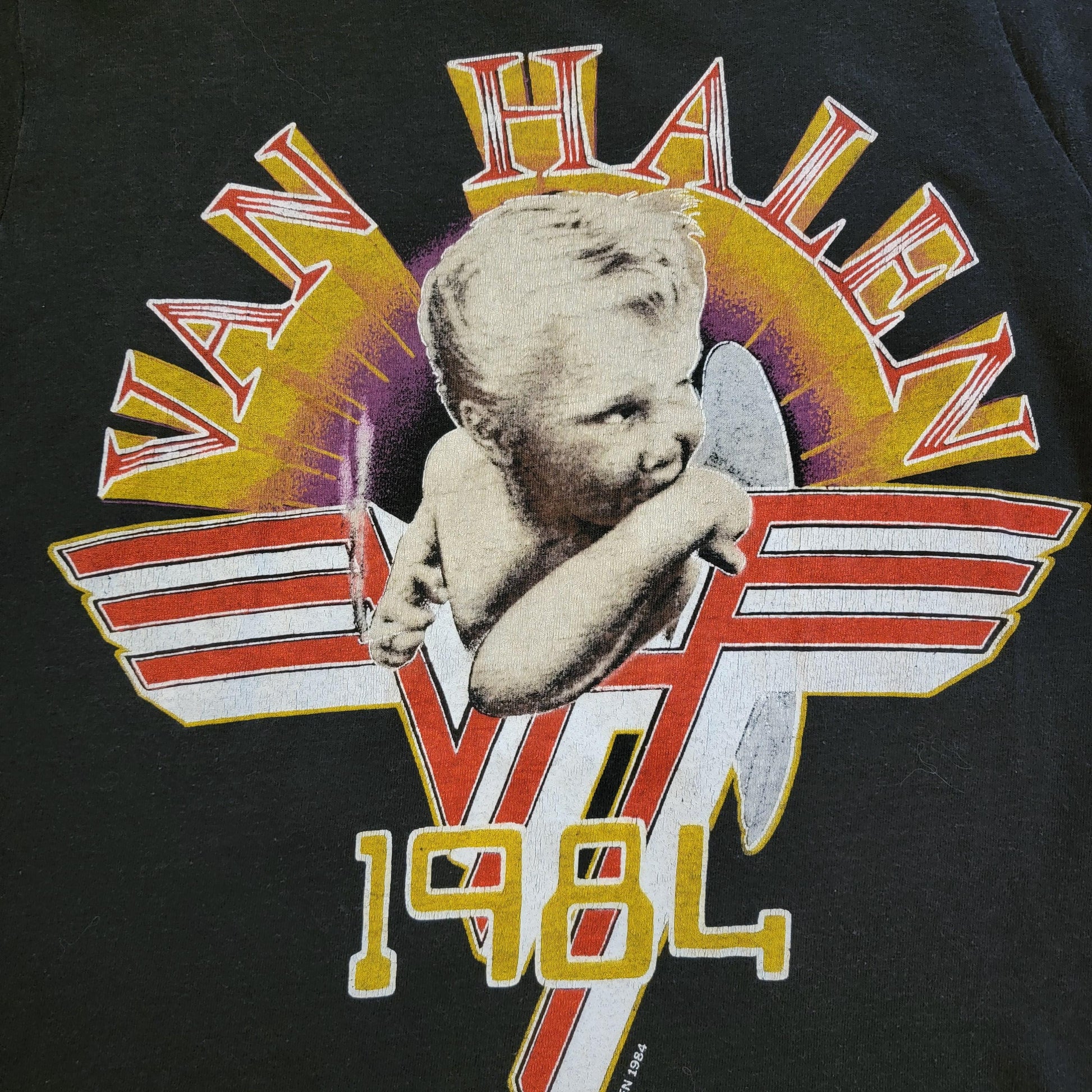 Vintage 1984 Van Halen Tour Tee | Size Small | 2 sided | Thin and Soft
