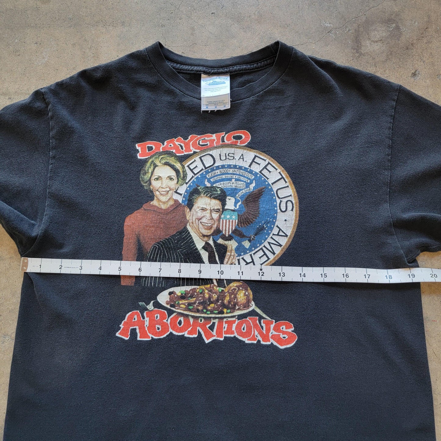 Vintage 90s/Y2K Dayglo Abortions Feed Us a Fetus T-Shirt | Size Medium | Tennessee River Tag | Punk | Hardcore Punk | Crossover Thrash