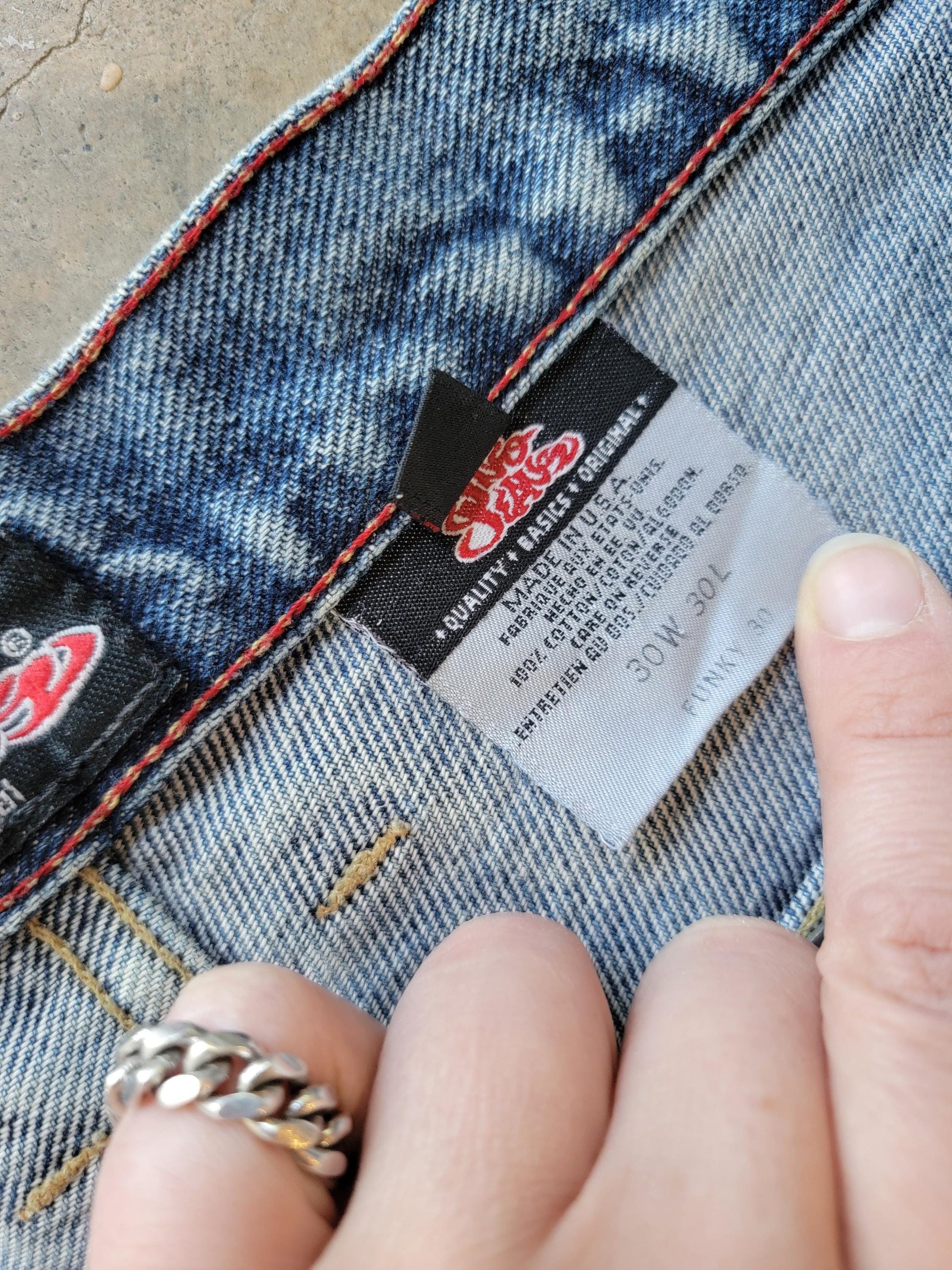 Vintage 90s Jnco Jeans | Funky Basics | Size '30' fits 29" | Wide Leg | made in USA