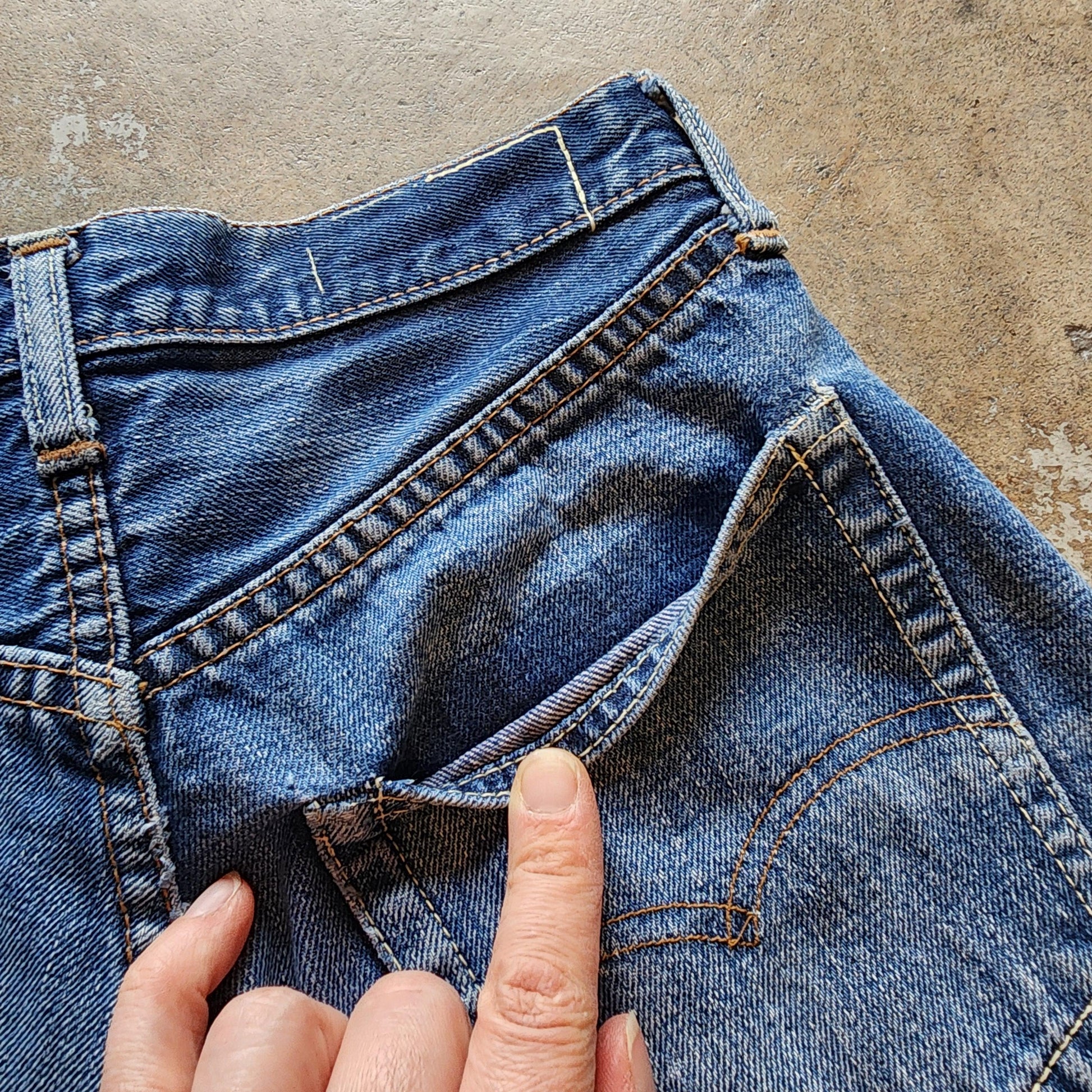 Vintage Early 70s Levi's Cut-off Shorts | 501s | Redlines | Selvedge | small e | Lemon stitching | XS | 25 waist