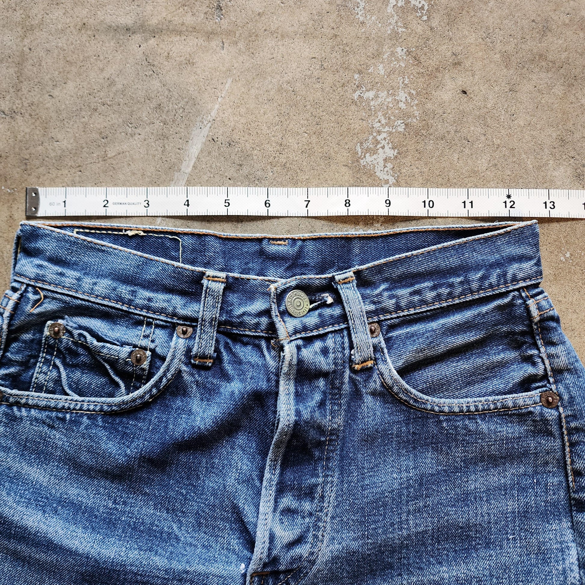 Vintage Early 70s Levi's Cut-off Shorts | 501s | Redlines | Selvedge | small e | Lemon stitching | XS | 25 waist